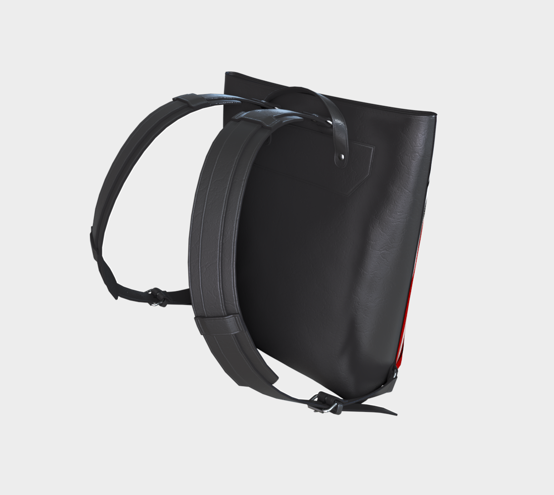 Vegan Leather Backpack- bowl rendition (v2)