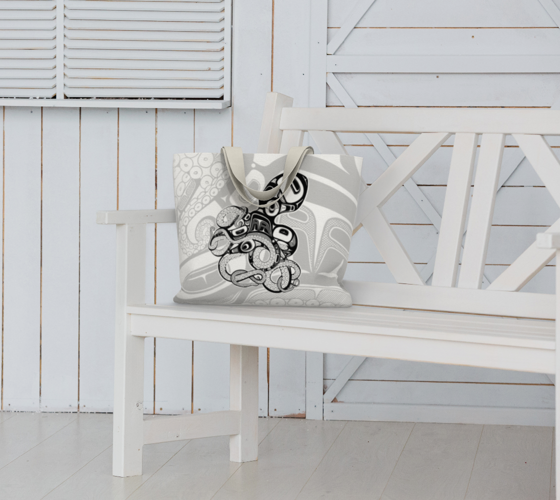 Large Tote Bag- Haida Octopus