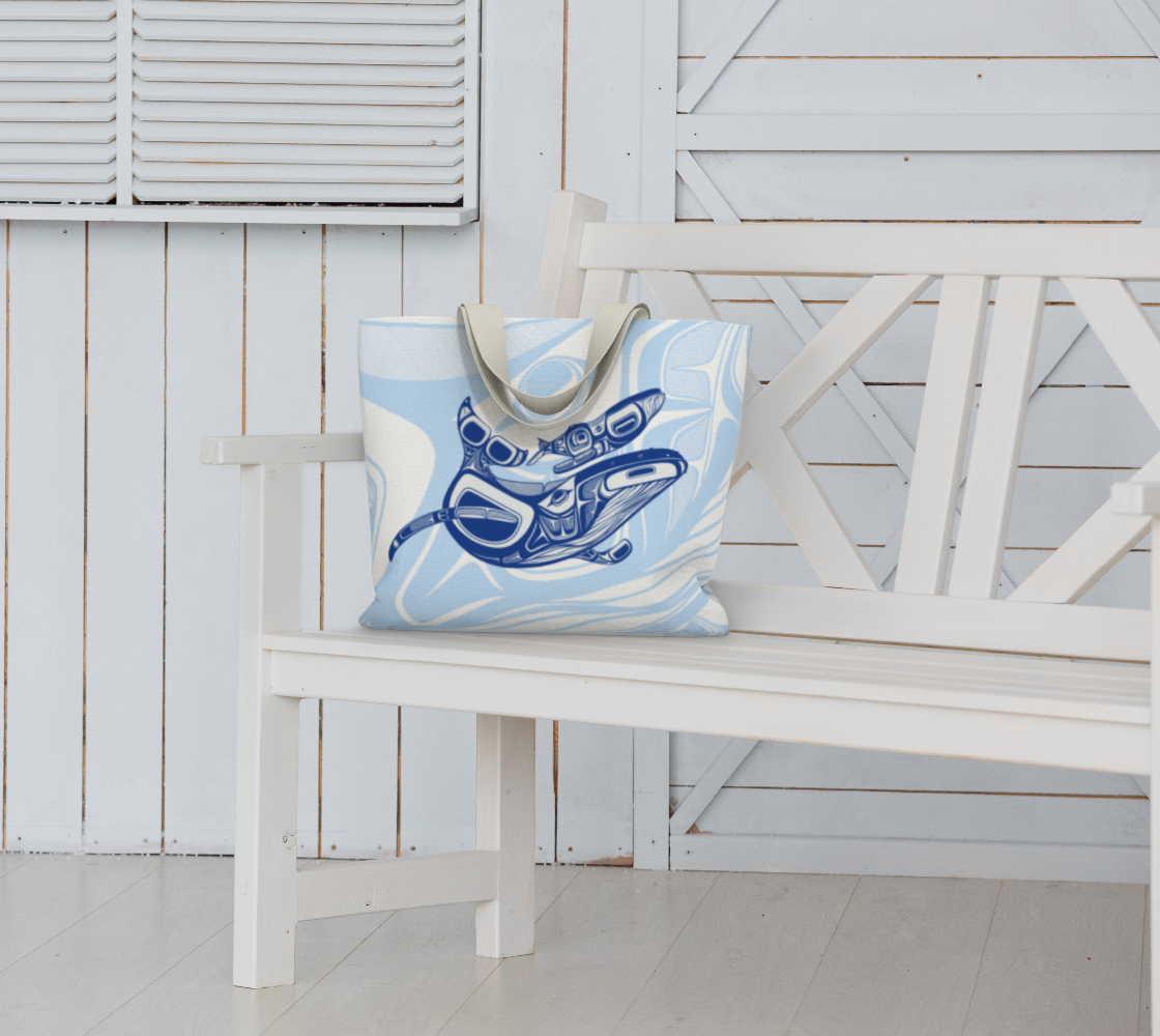 Large Tote Bag - Haida Humpback whales