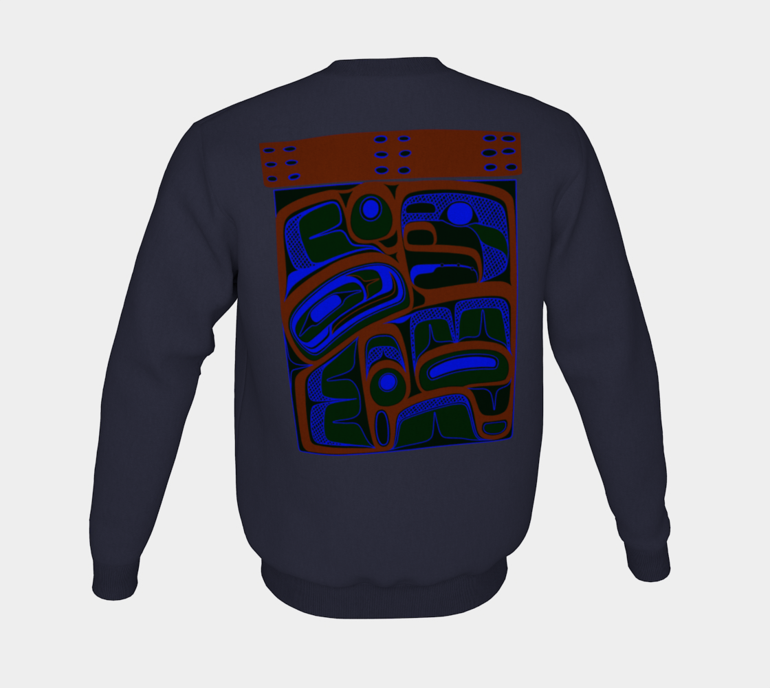 Crewneck Sweatshirt - Haida Box Design (neg)