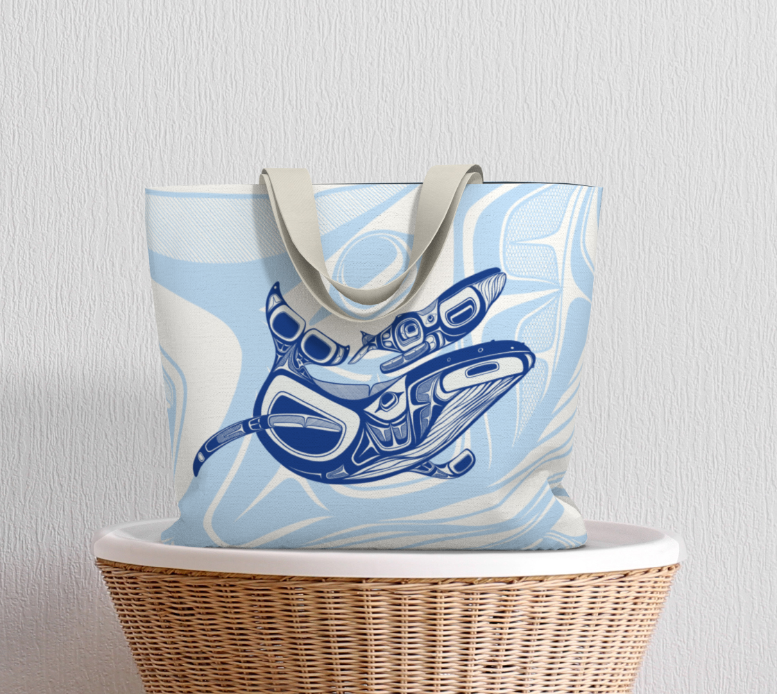 Large Tote Bag - Haida Humpback whales
