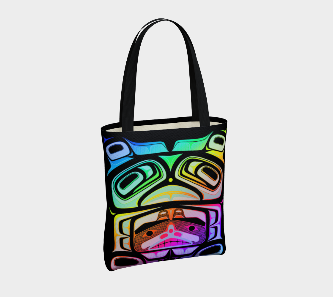 Totebag - Haida Box Fig.60 (rainbow/black)