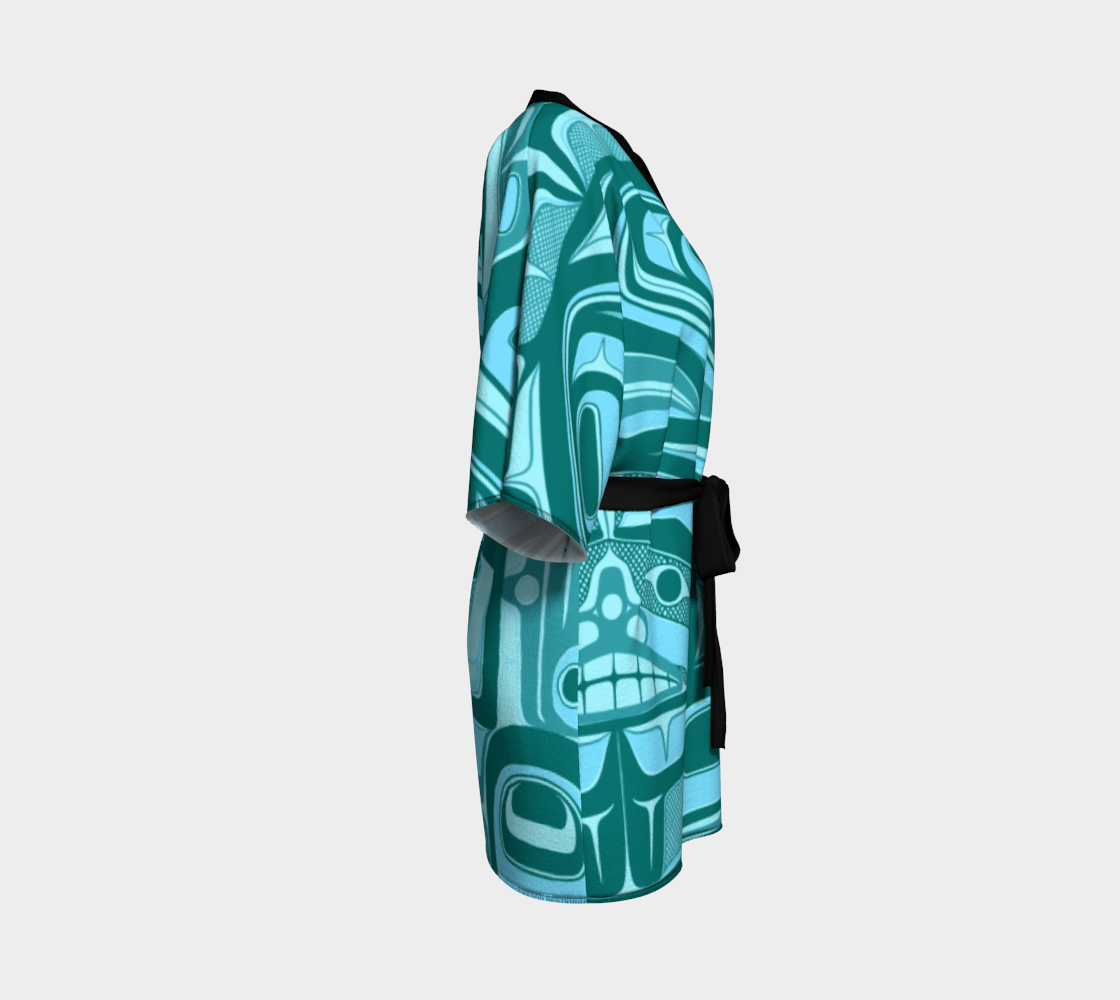 Kimono Robe - Haida Box fig.6O (teal)