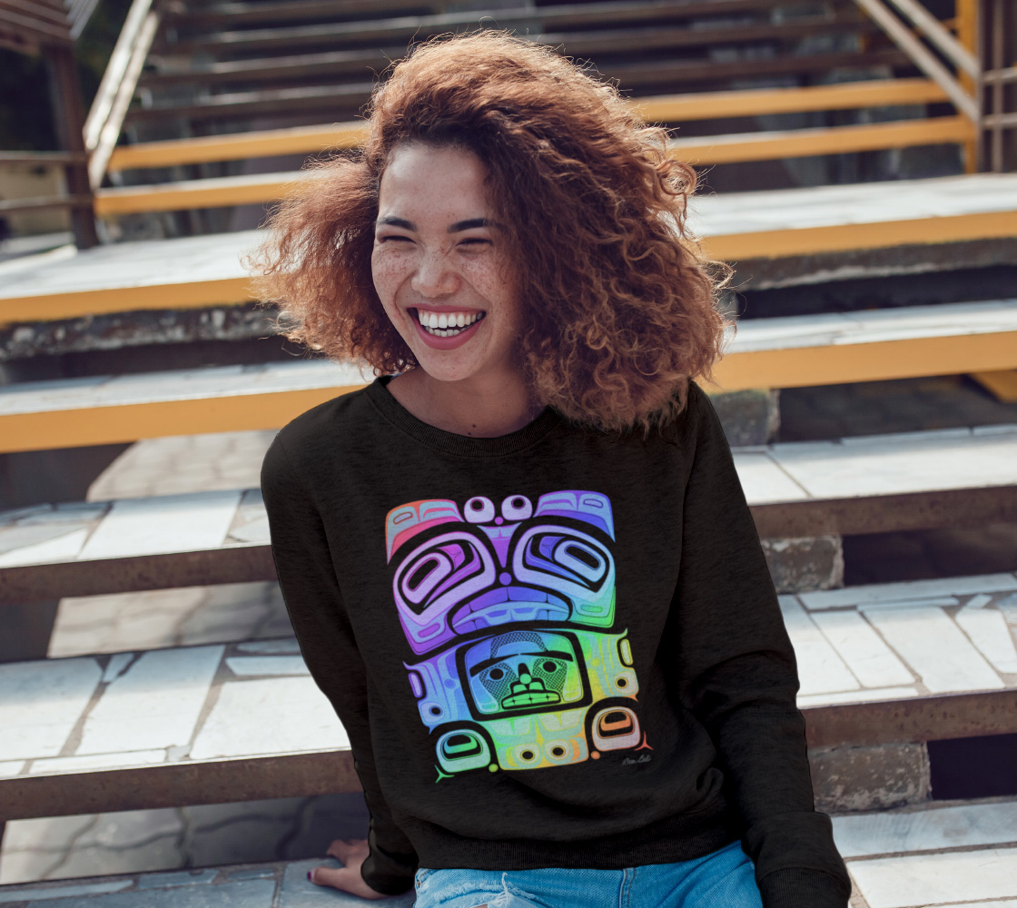 Crewneck sweatshirt -Haida box fig.60 (rainbow)