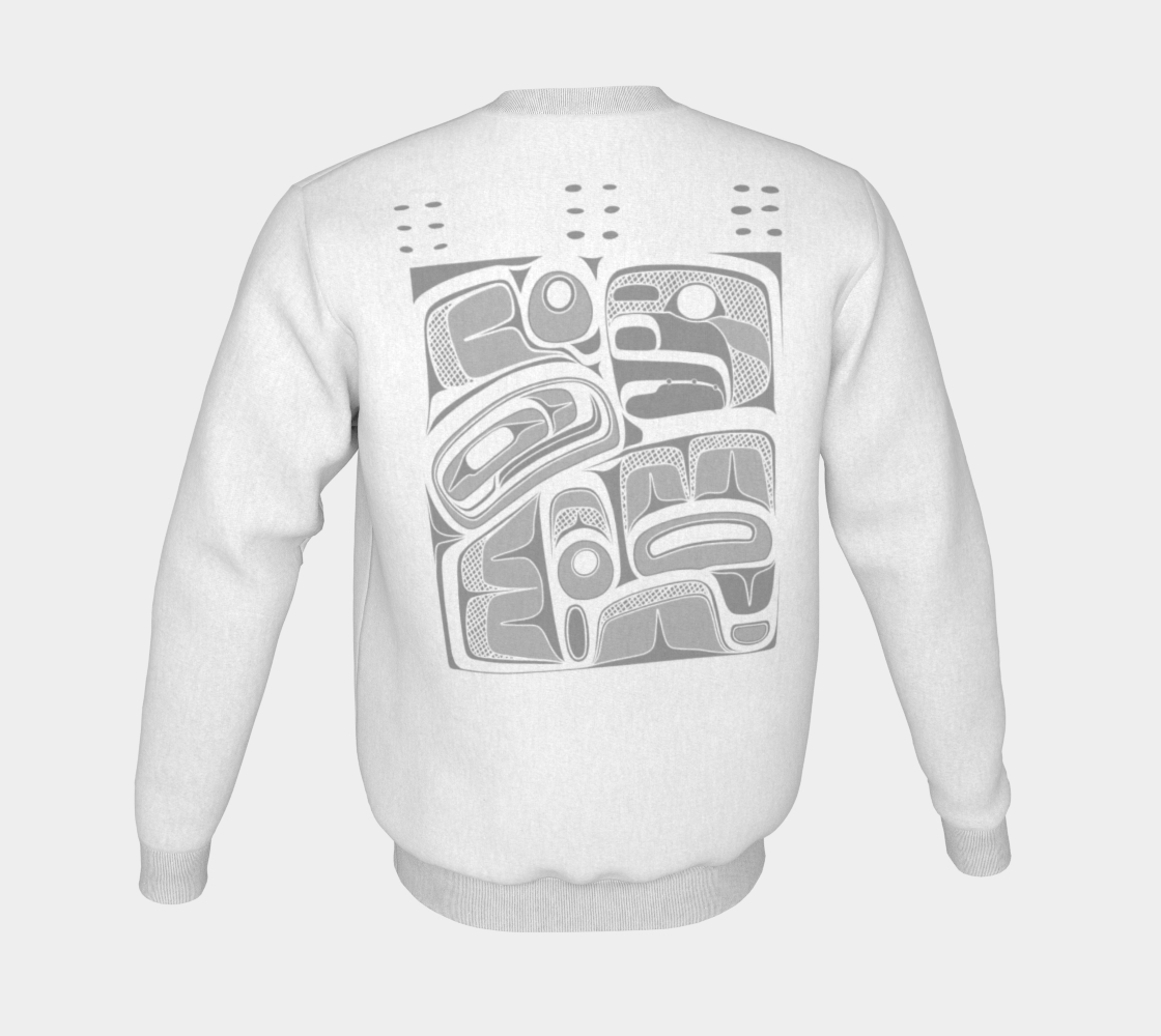 Crewneck Sweatshirt - Haida Box Design (white)