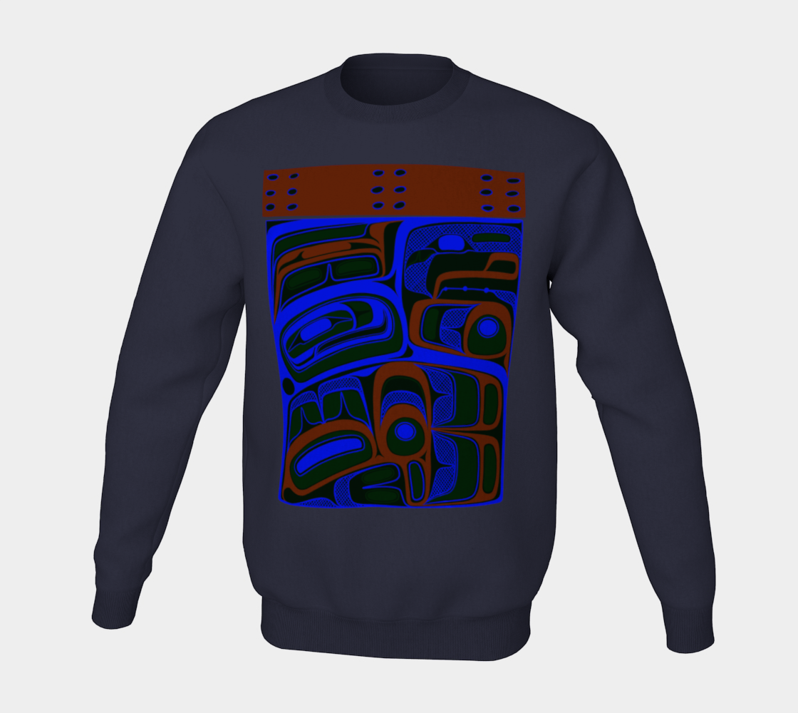 Crewneck Sweatshirt - Haida Box Design (neg)