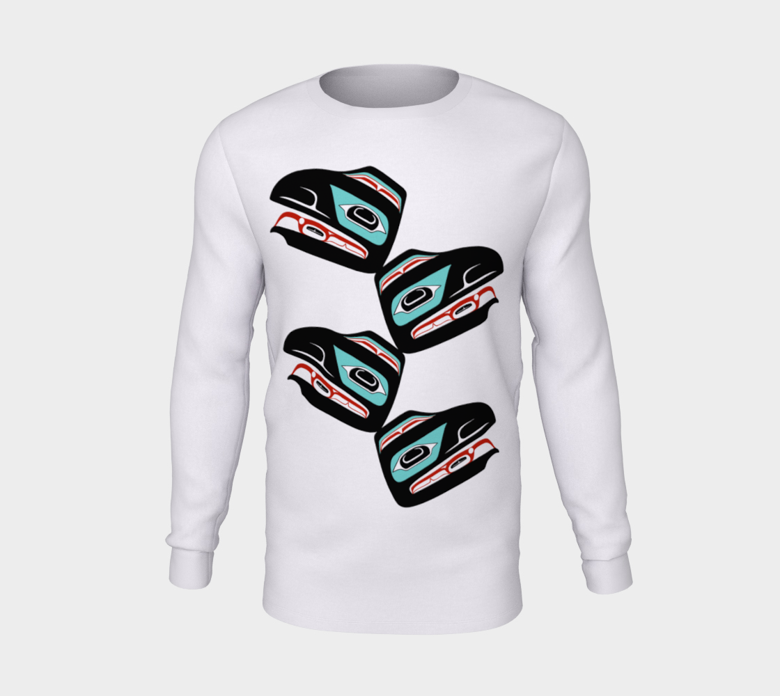 Long Sleeve Tee - Haida Raven (front/back)