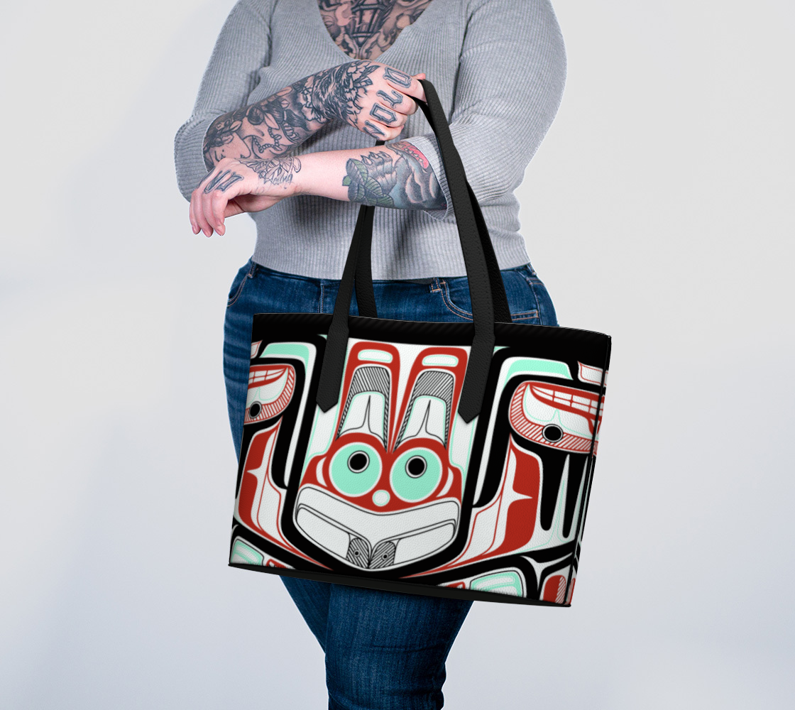 Vegan Leather tote -Haida Mousewomen