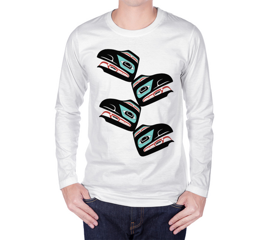 Long Sleeve Tee - Haida Raven (front/back)