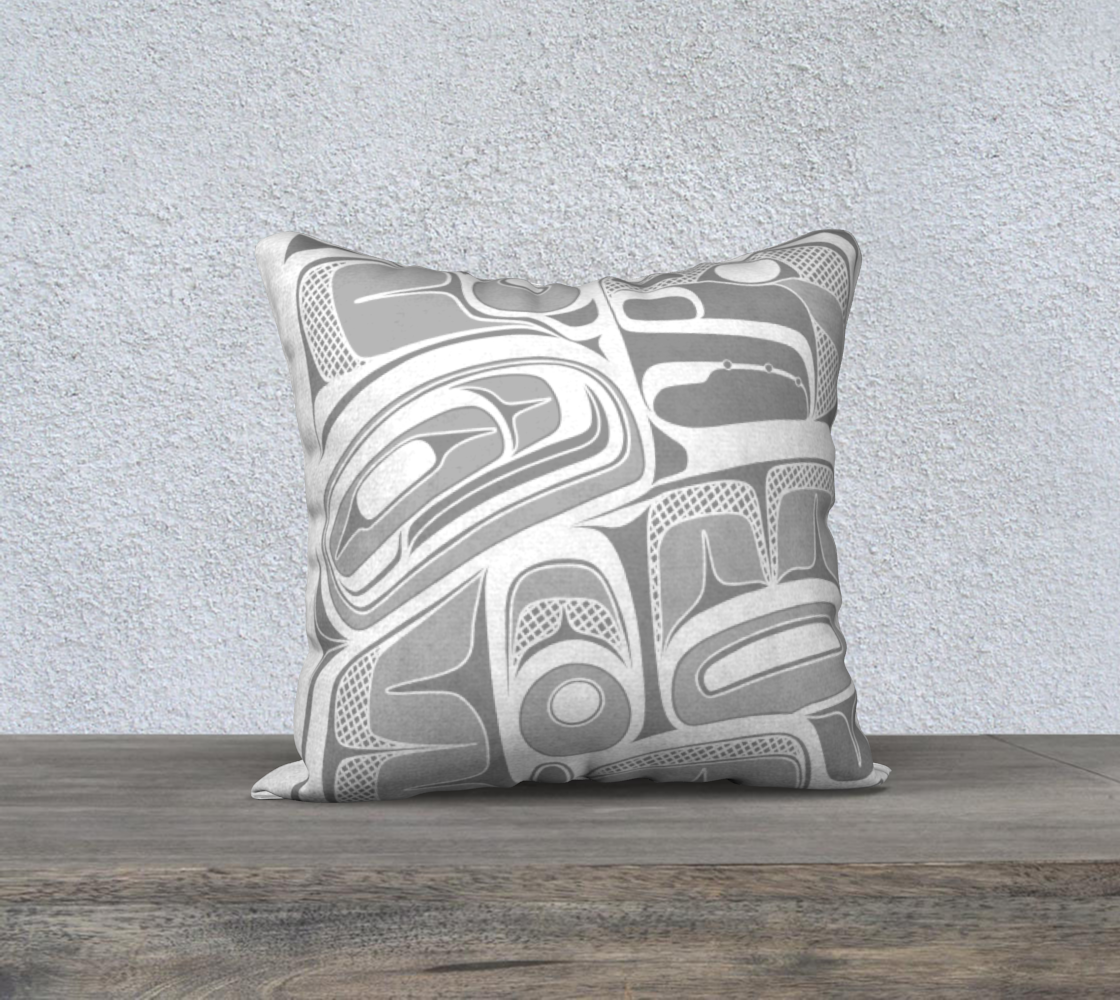 18"x18" Pillow Case - Box Design (white)