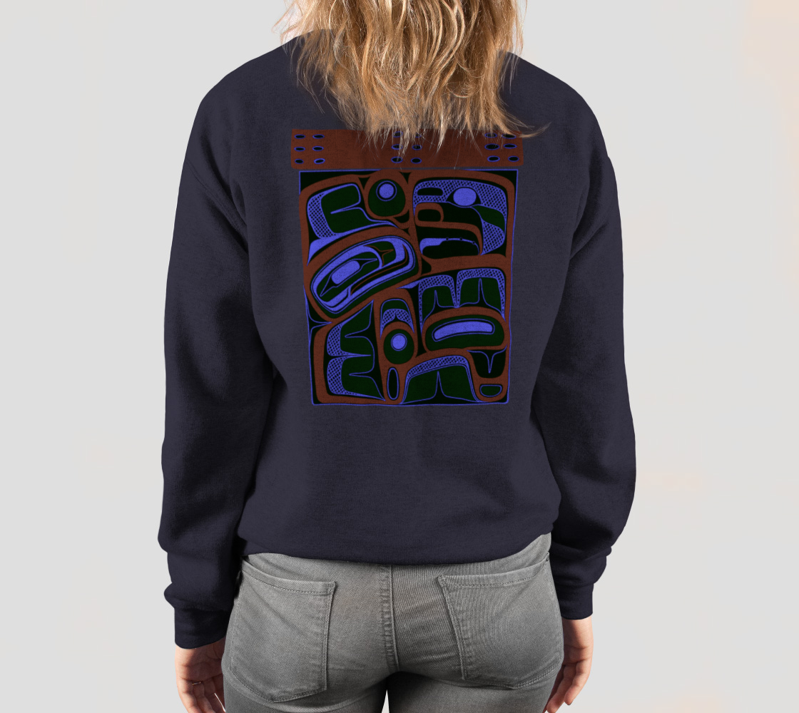 Crewneck Sweatshirt - Haida Box Design (neg)