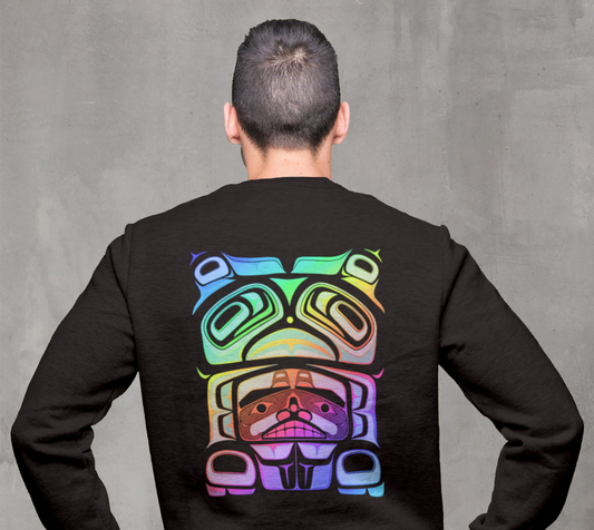 Crewneck sweatshirt -Haida box fig.60 (rainbow)