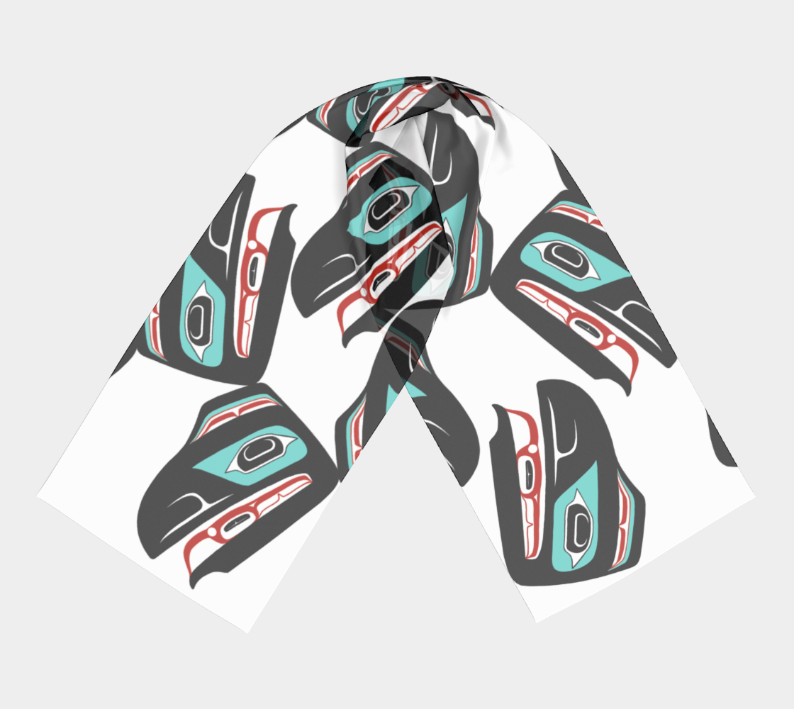 Long Scarf - Haida Raven Head (MED)