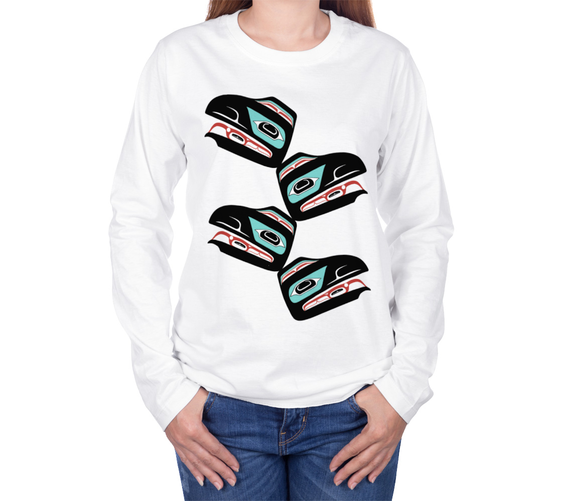 Long Sleeve Tee - Haida Raven (front/back)