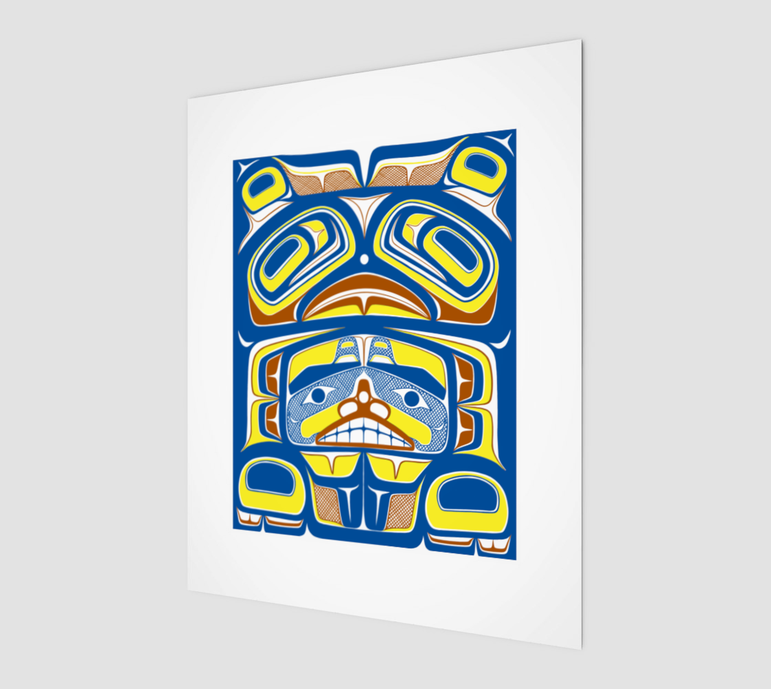(8"x10") Art Print - Haida Box Fig.60 (yellow)