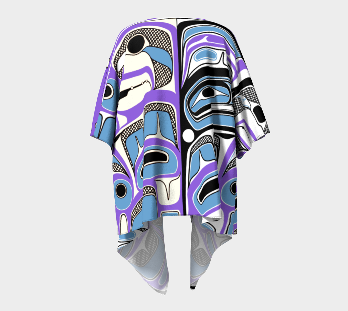 Draped Kimono - Box Design (purple)