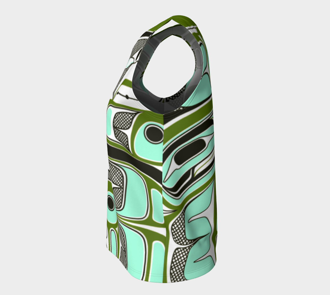 Loose Tank Top - Box Design (green)