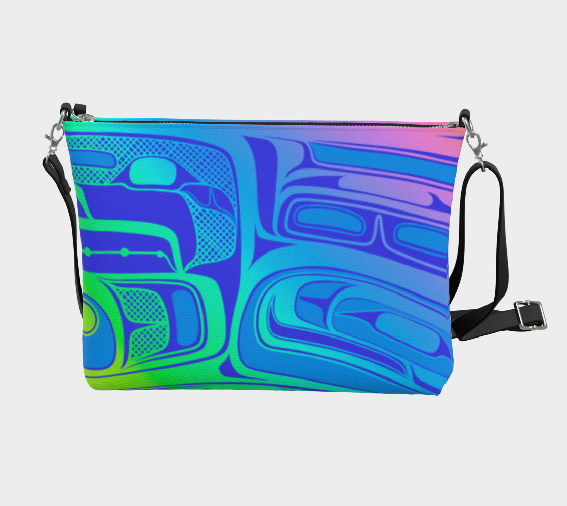 Vegan Leather Crossbody Purse - Box Design (rainbow v1)