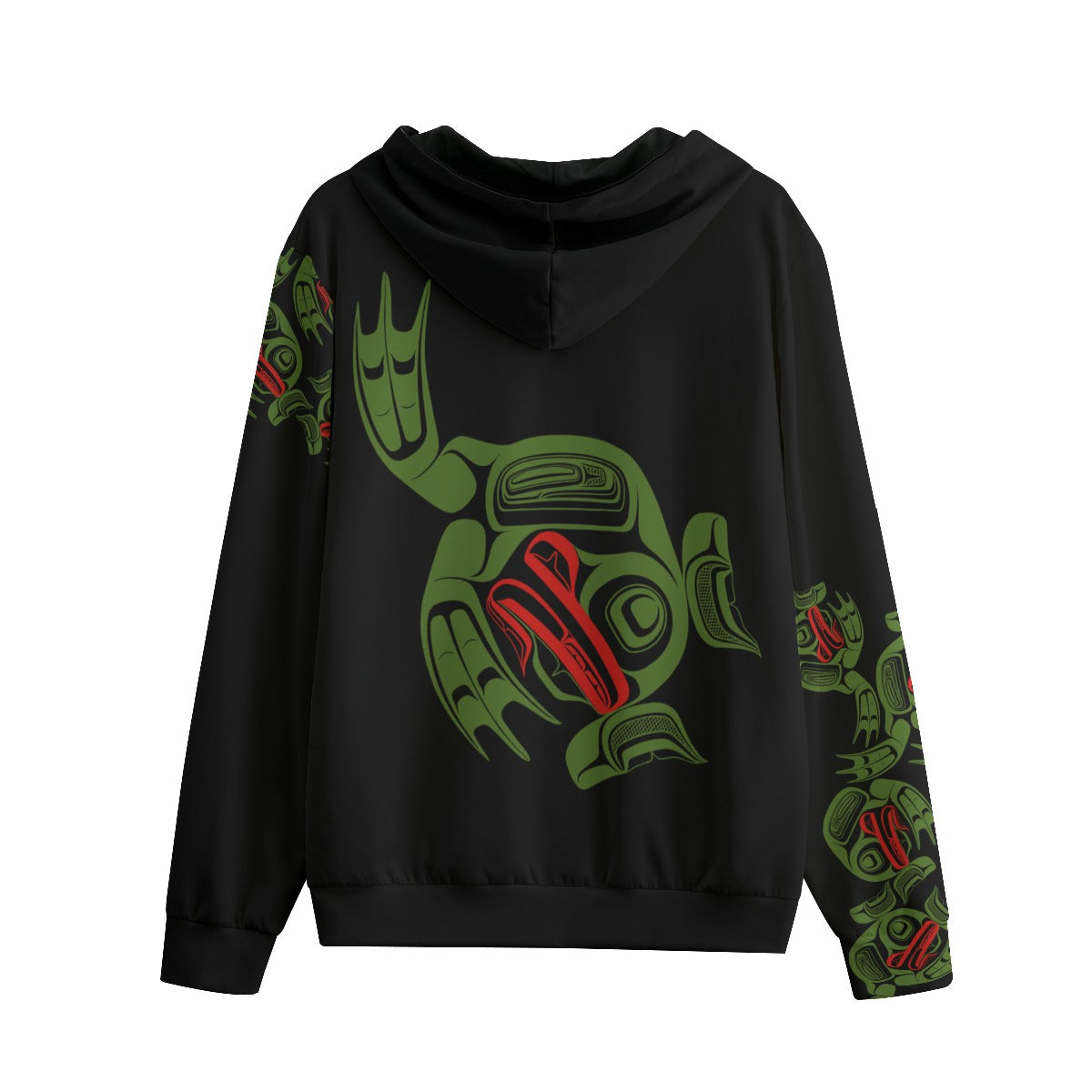 Unisex Zipper Hoodie -Haida Frog