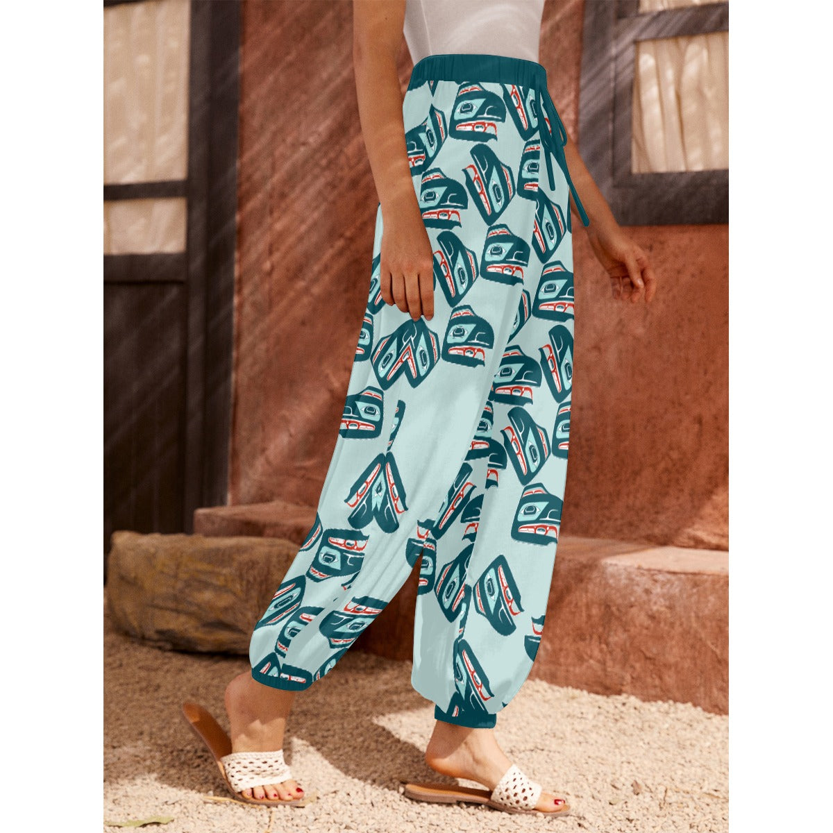Carrot Pants - Haida Raven Head (Teal)