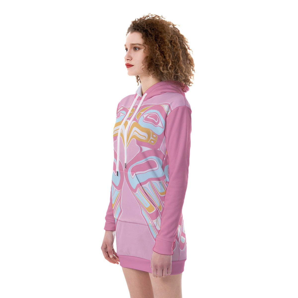 Fleece Long Hoodie - Split Eagle