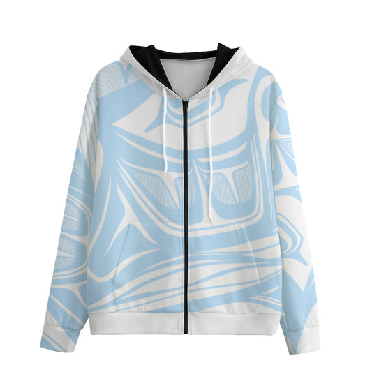 Unisex Zipper Hoodie - Haida Humpback Whales