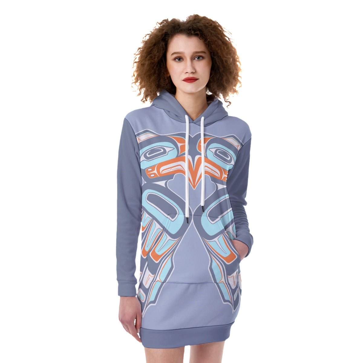 Fleece Long Hoodie - Split Eagle