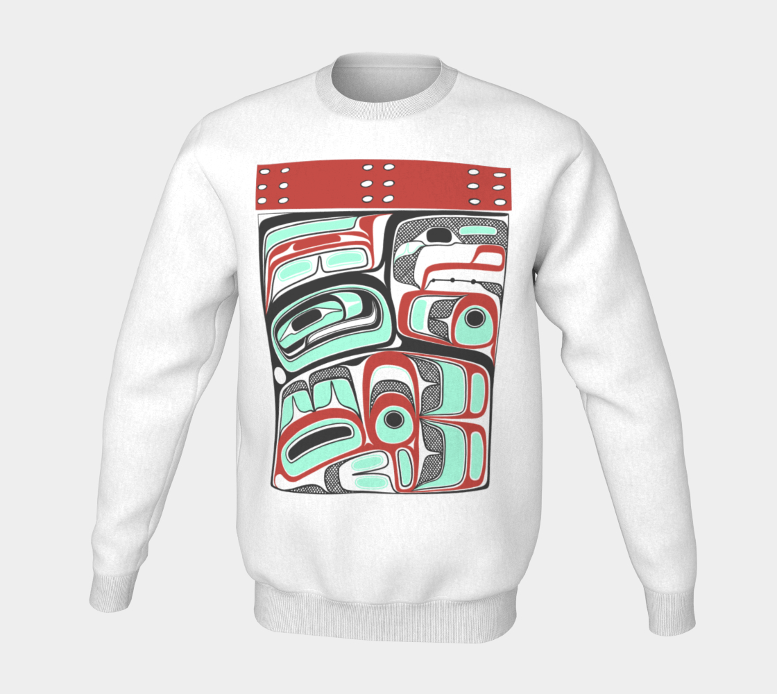 Crewneck Sweatshirt -Haida box design