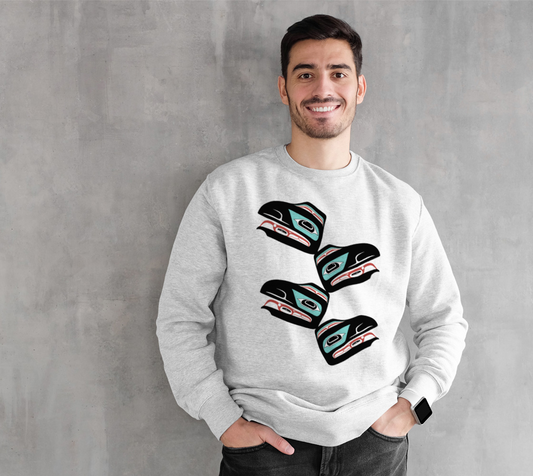 Crewneck Sweatshirt - Haida Raven (front/back)