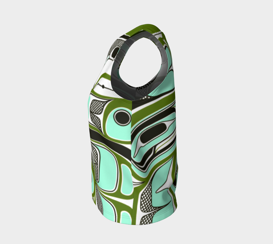 Loose Tank Top - Box Design (green)