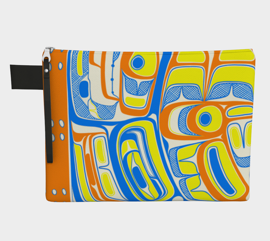 Zipper Carry all - Box Design (orange)