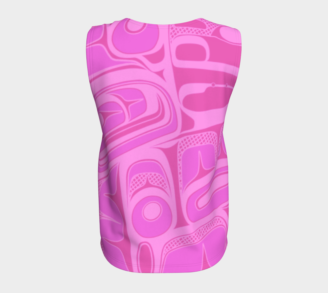 Loose Tank Top - Box Design (pink)