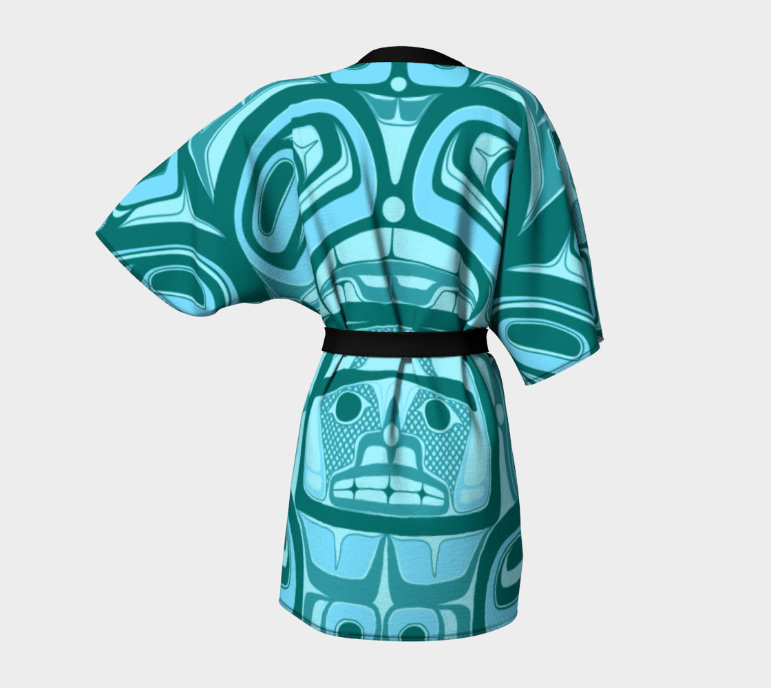 Kimono Robe - Haida Box fig.6O (teal)