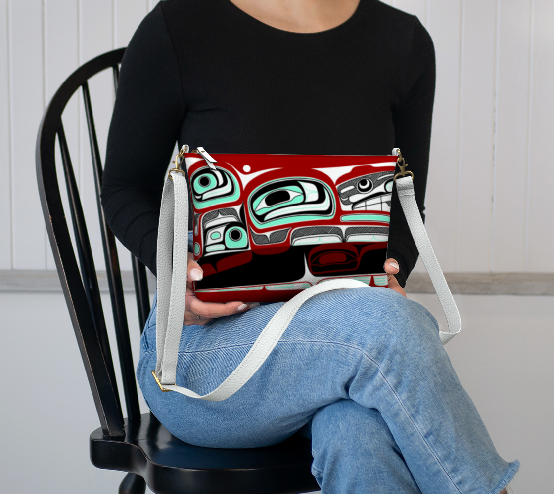 Vegan Leather Crossbody Purse- Dish Rendition (v4)