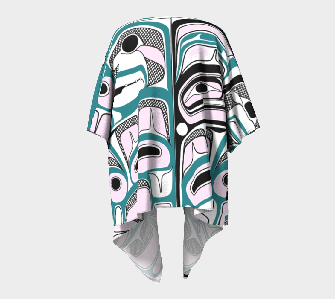 Draped Kimono - Box Design (teal)