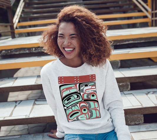 Crewneck Sweatshirt -Haida box design