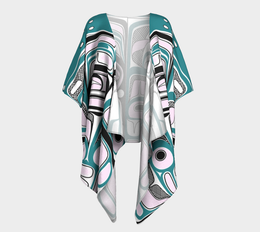 Draped Kimono - Box Design (teal)