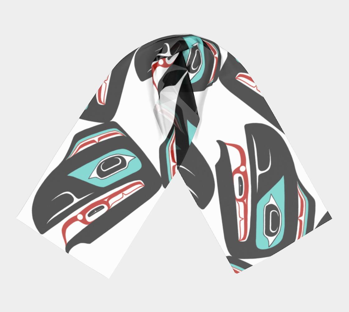 Long Scarf - Haida Raven Head (LG)