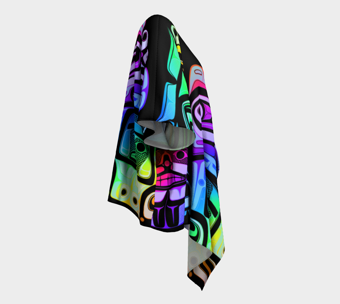 Draped kimono - Haida box fig.60 (rainbow/black)