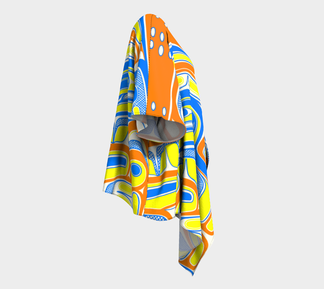 Draped Kimono - Box Design (orange)