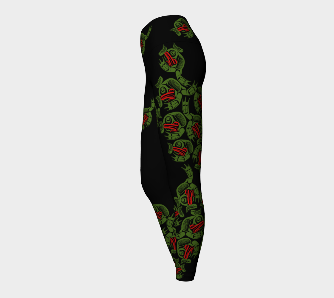 Yoga Leggings - Haida Frog Army (black)
