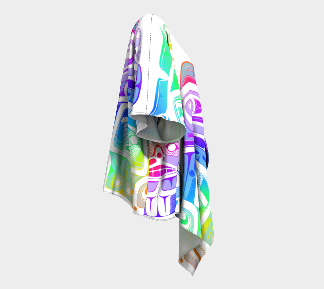 Draped kimono - Haida box fig.60 (rainbow/white)