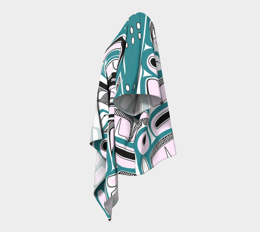 Draped Kimono - Box Design (teal)