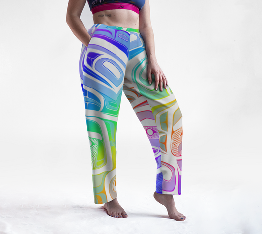 Lounge pant-  Haida box fig.60 (rainbow/white)