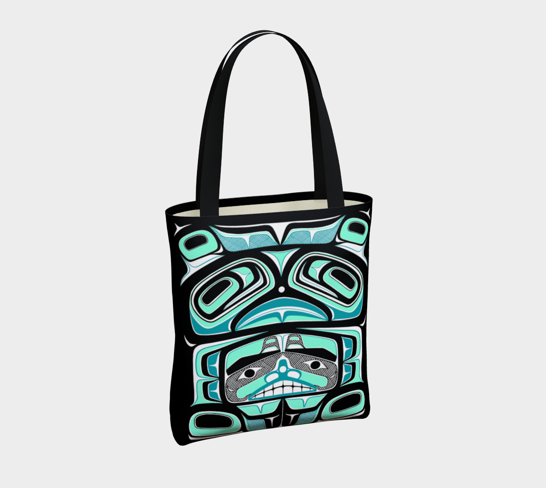 Tote Bag- Haida Box Fig.60 (teal)