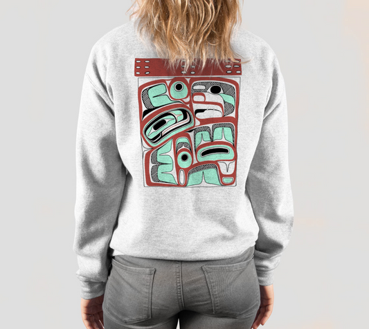 Crewneck Sweatshirt -Haida box design