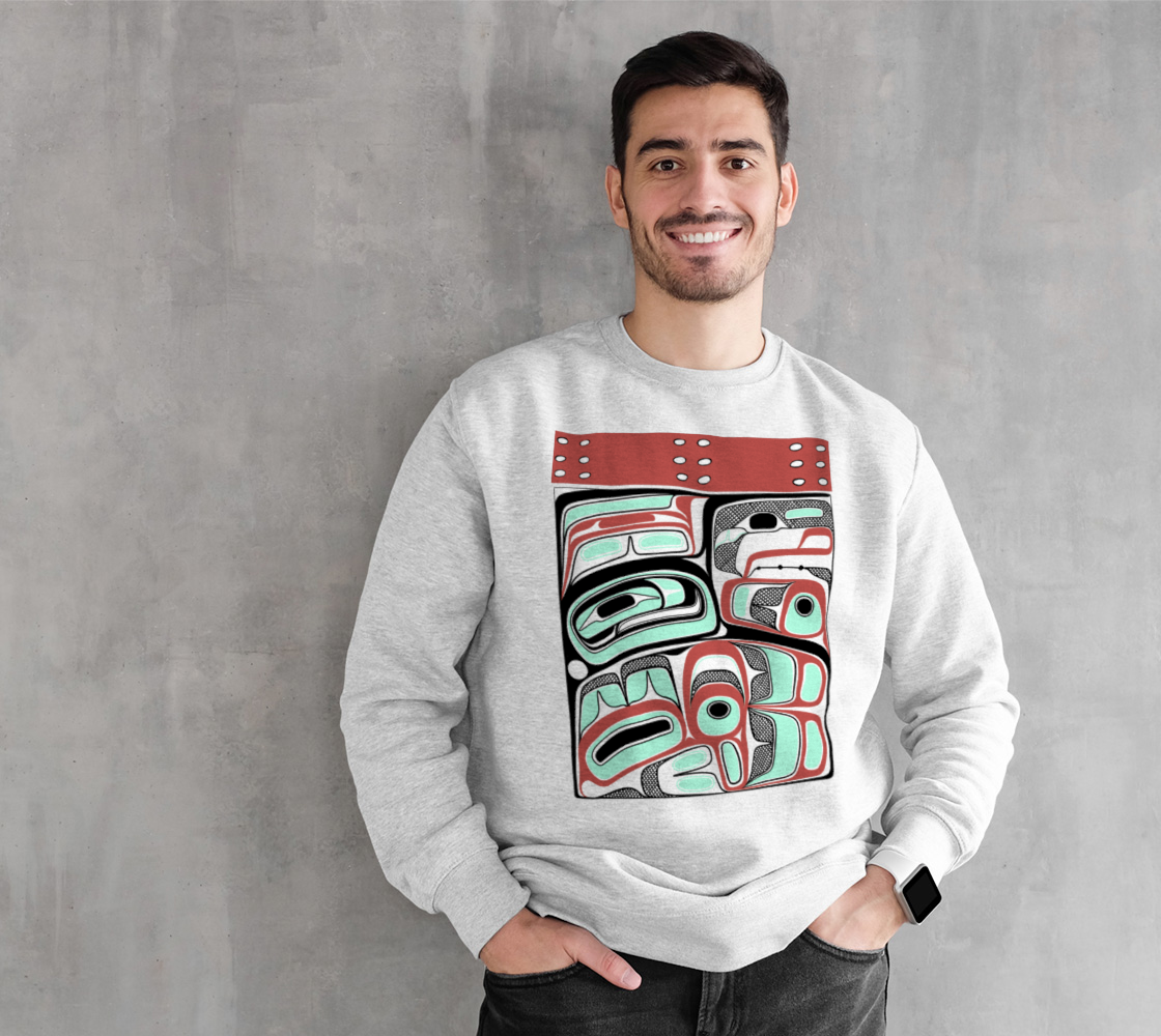 Crewneck Sweatshirt -Haida box design