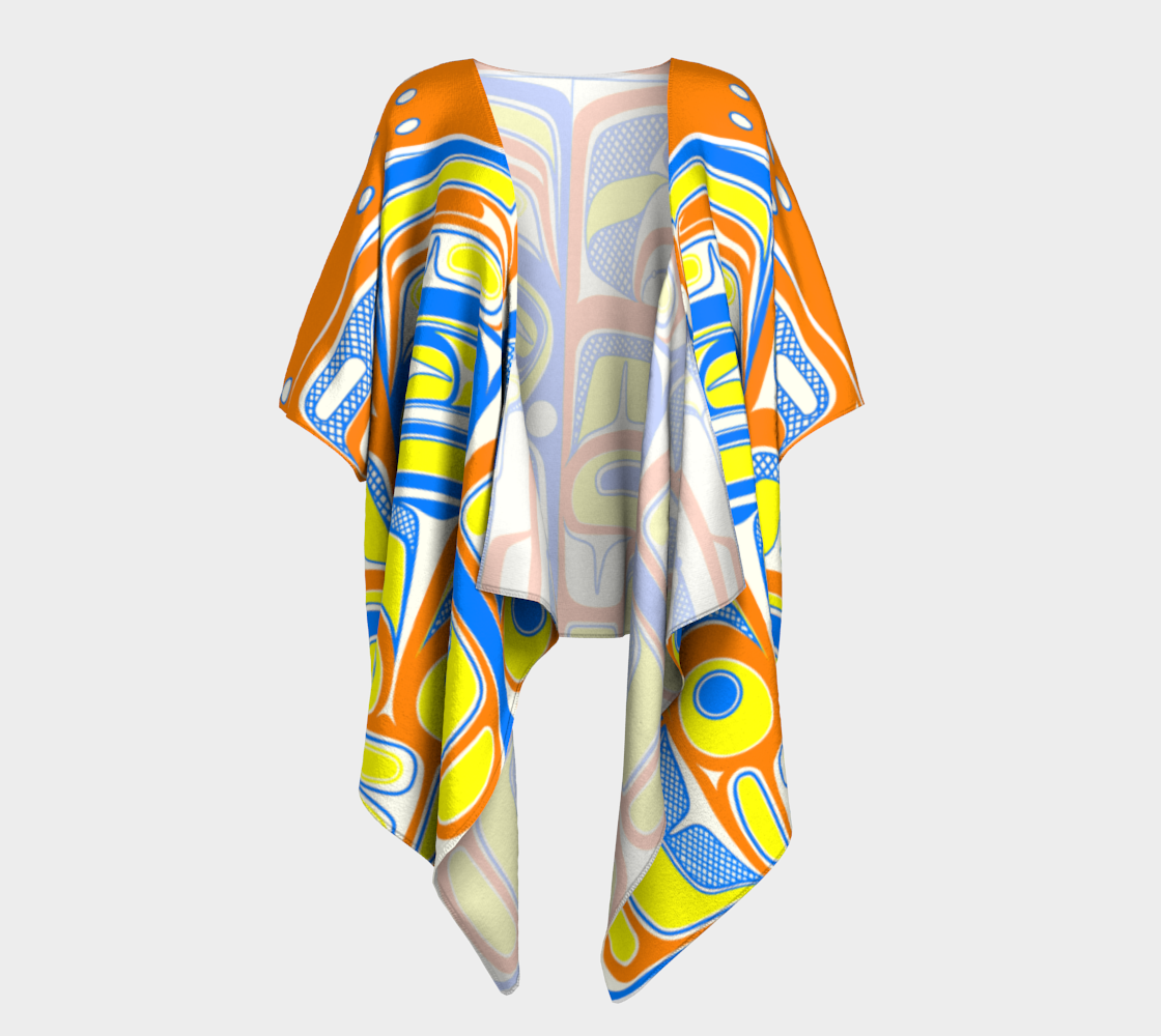 Draped Kimono - Box Design (orange)