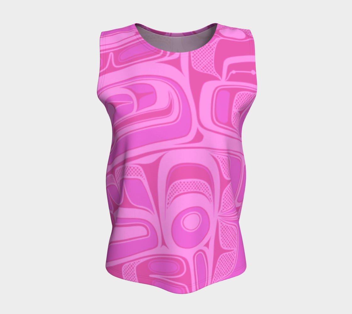Loose Tank Top - Box Design (pink)