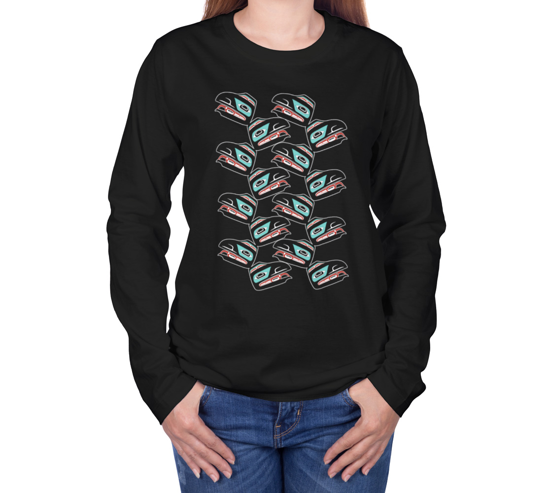 Long Sleeve Tee - Haida Raven (multifront)